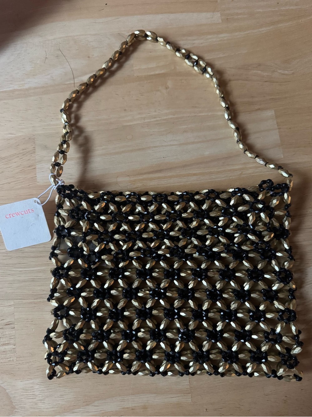 NWT Crewcuts/J.Crew Metallic Gold and Black Handbag